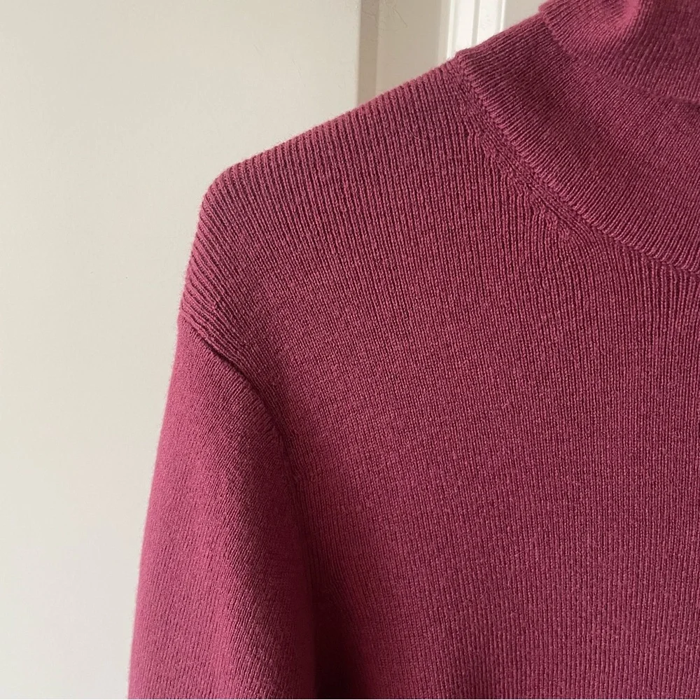 Aritzia Wilfred Rebecca Frosted Plum Purple Knit Turtleneck Long Sleeve Dress - Picture 4 of 13